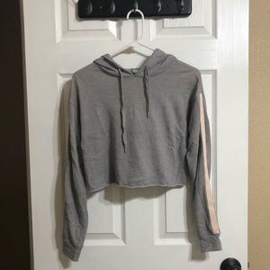 Forever 21 Gray Cropped Hoodie - Size XS